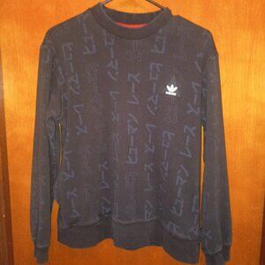 ADIDDAS X PHARRELL WILLIAMS Size XL Crew Neck Sweatshirt w Pockets Black